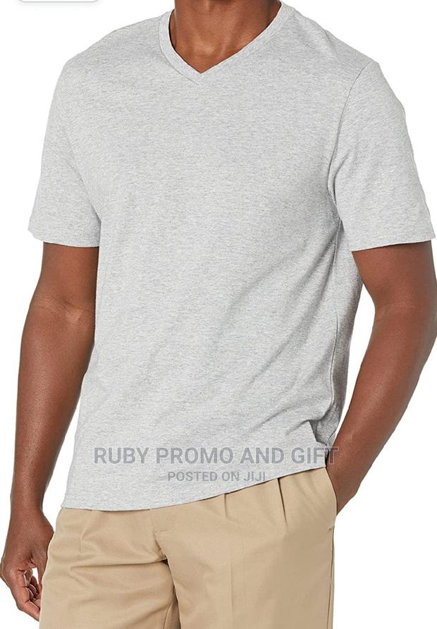 Ash Grey v-Neck T-Shirts - thumbnail 3