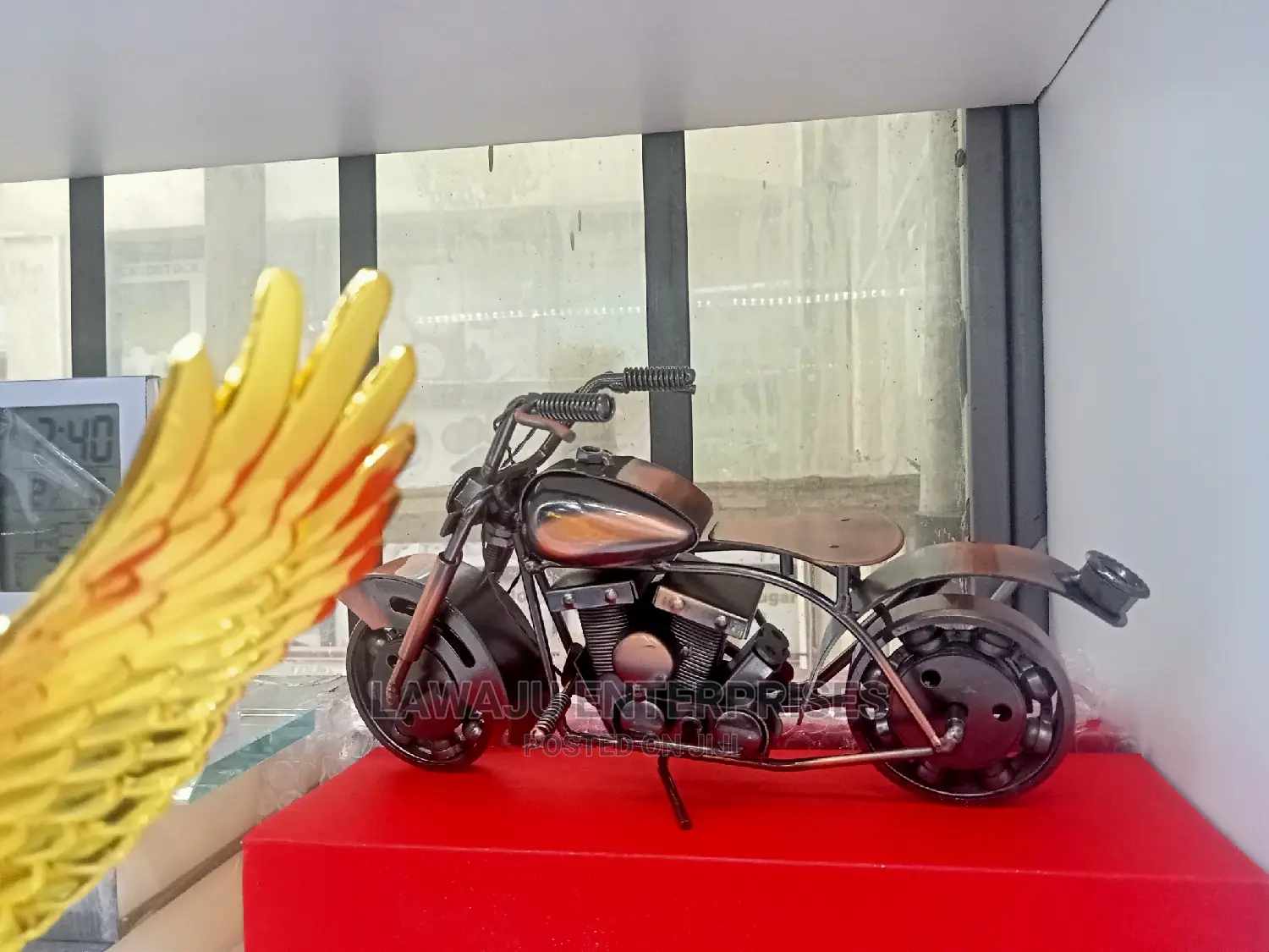 Retro Wrought Iron Motorcycle Model Creative Kids Gift/Decor