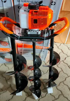 Gasoline Engine 3 Bits Earth Auger Machine