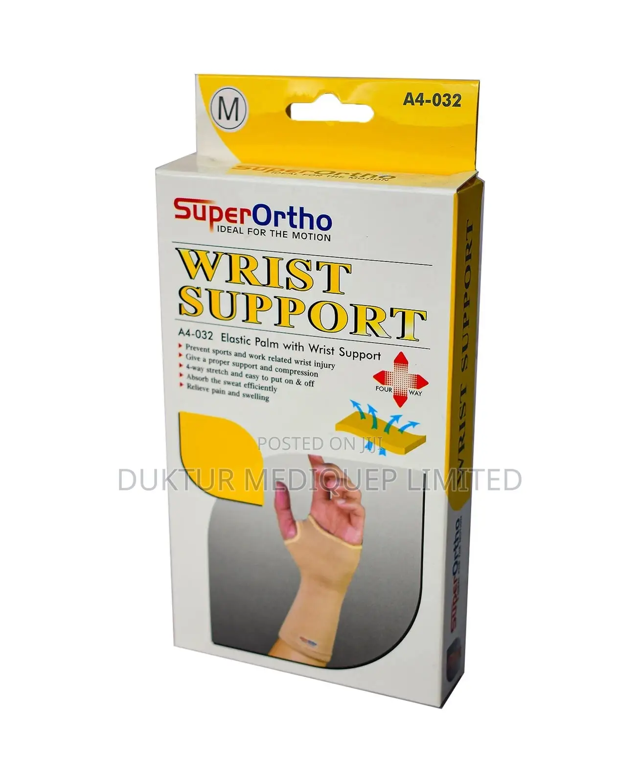 Superortho Wrist Support Elastic Palm Wrist S, M, L, XL 1pc