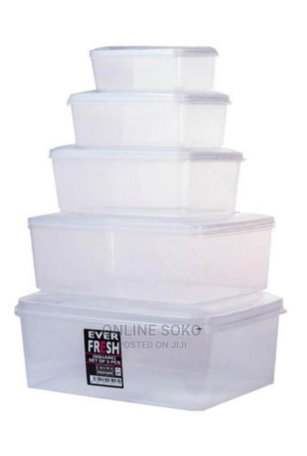Portable Reusable Food Storage Containers - Set of 5 - main view
