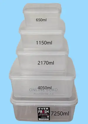 Portable Reusable Food Storage Containers - Set of 5