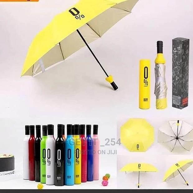 Wine Bottle Design Umbrella