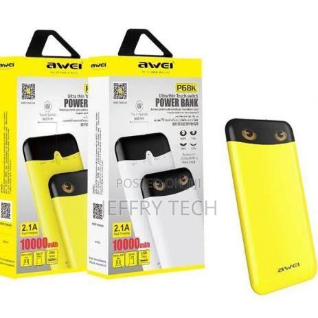 AWEI P68K 10000mah Ultra Thin Touch Switch Powerbank
