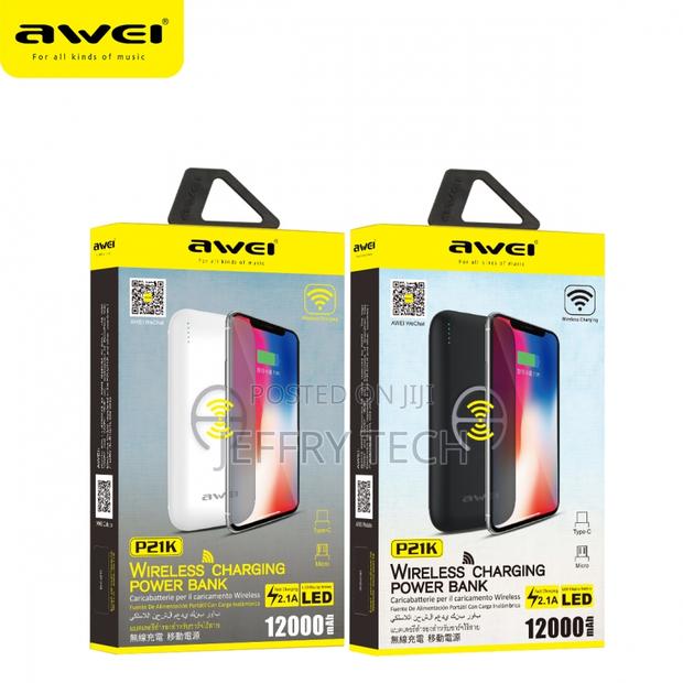 Awei P21K 12000mah Wireless Charging Power Bank - thumbnail 3