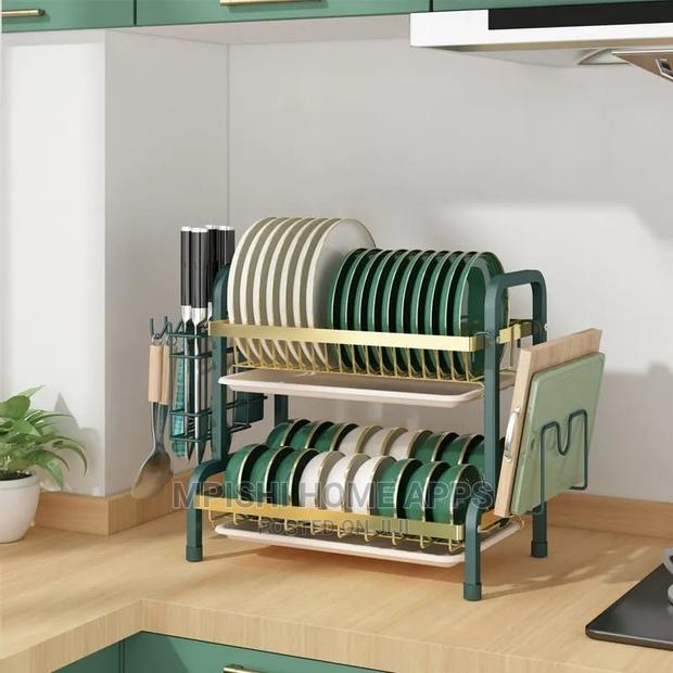 2 Tier Dish Rack Heavy Duty