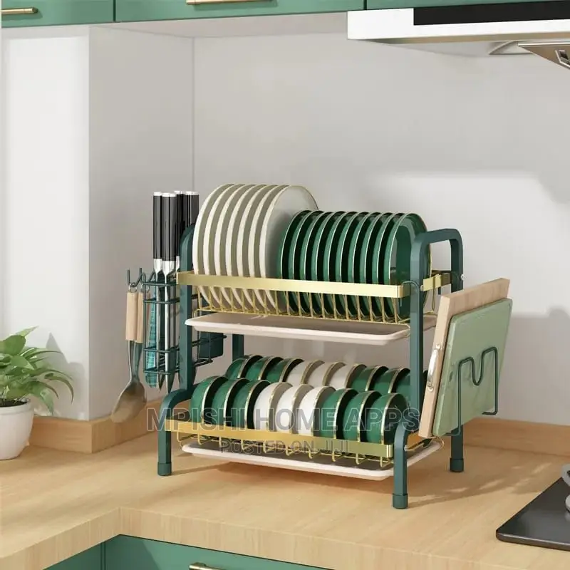 2 Tier Dish Rack Heavy Duty