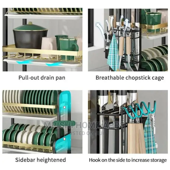 2 Tier Dish Rack Heavy Duty
