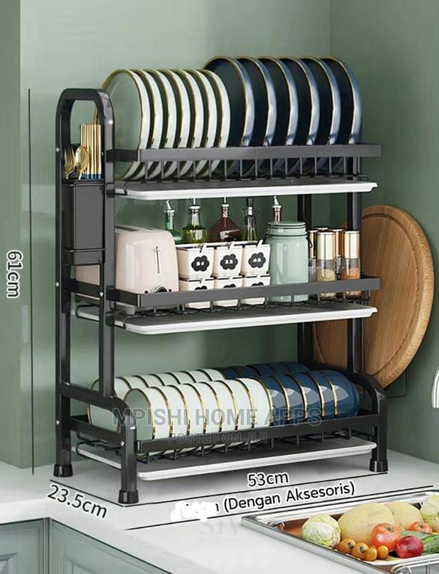 3 Tier Dish Rack Heavy Duty - thumbnail 2