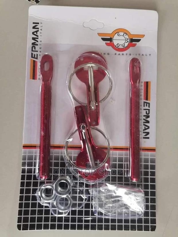 Red Universal Fit Bonnet Pin Lock