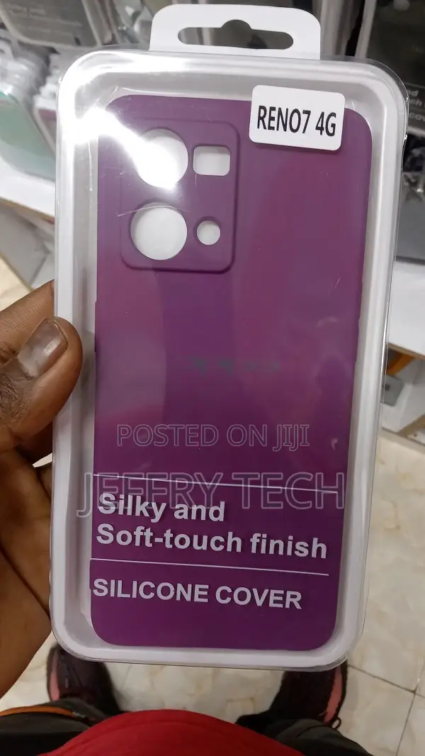 Silicone Back Case for Oppo Reno 7 4g- Black