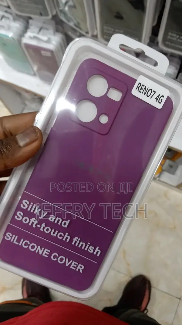 Silicone Back Case for Oppo Reno 7 4g- Black