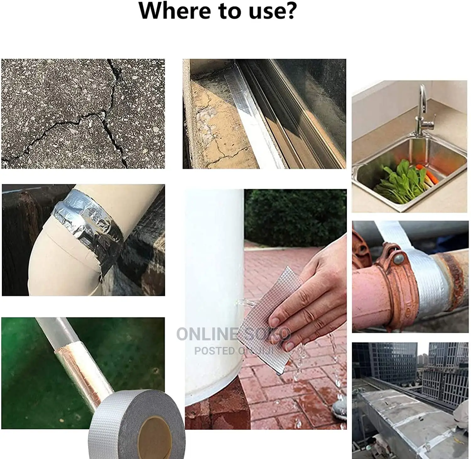 Aluminium Strong Adhesive Waterproofing Repair Tape