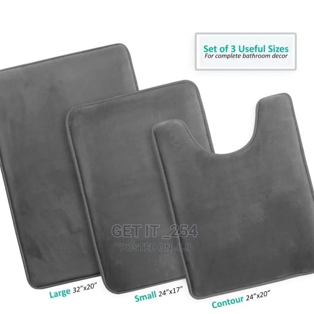Memory Foam Bath Mat Set for Bathroom - thumbnail 3