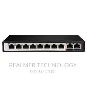 8GE Poe+ 2GE Uplink 250m Poe Switch 10 Port1gps With 8 Poe