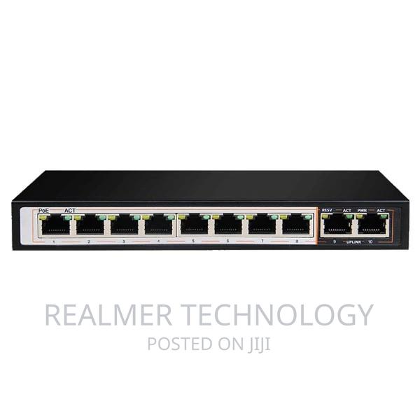 8GE Poe+ 2GE Uplink 250m Poe Switch 10 Port1gps With 8 Poe