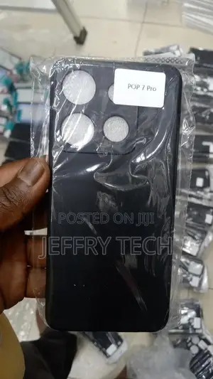 Tecno Pop 7 Pro Case Black Silicone Soft Phone Case for Tecn