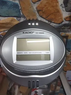 Kadio KD-3806N Wall Mount Digital Clock With Large LCD Displ
