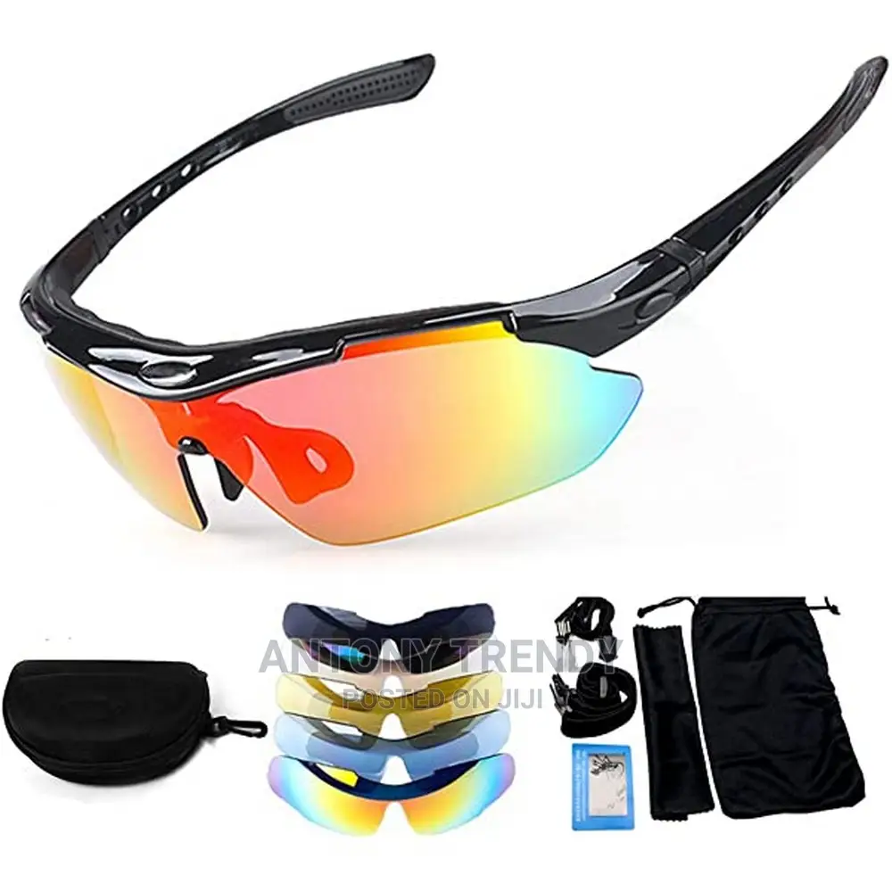 [11 IN 1] Sports Sunglasses UV Protection-5 Lenses, Headband