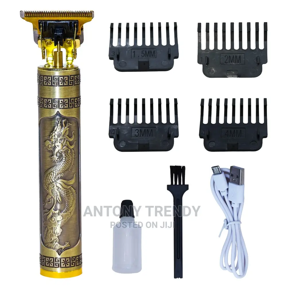 Hair Clipper/Trimmer USB Rechargeable Cordless Gold as Pictu