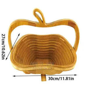 90° Rotational Collapsible Bamboo Fruit Basket