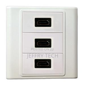 Wall Plate Cover With 3 HDMI Connector Module Wall Faceplate - thumbnail 2