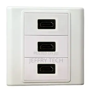 Wall Plate Cover With 3 HDMI Connector Module Wall Faceplate