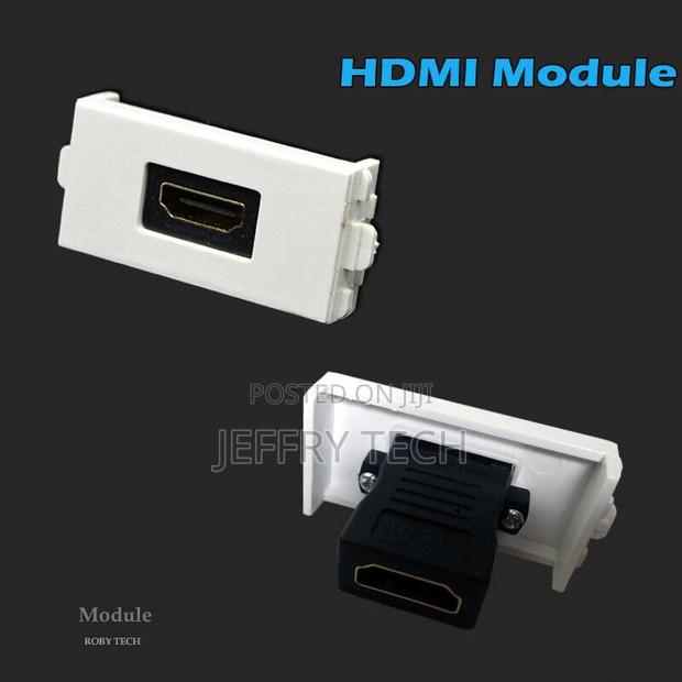Wall Plate Cover With 3 HDMI Connector Module Wall Faceplate - thumbnail 3