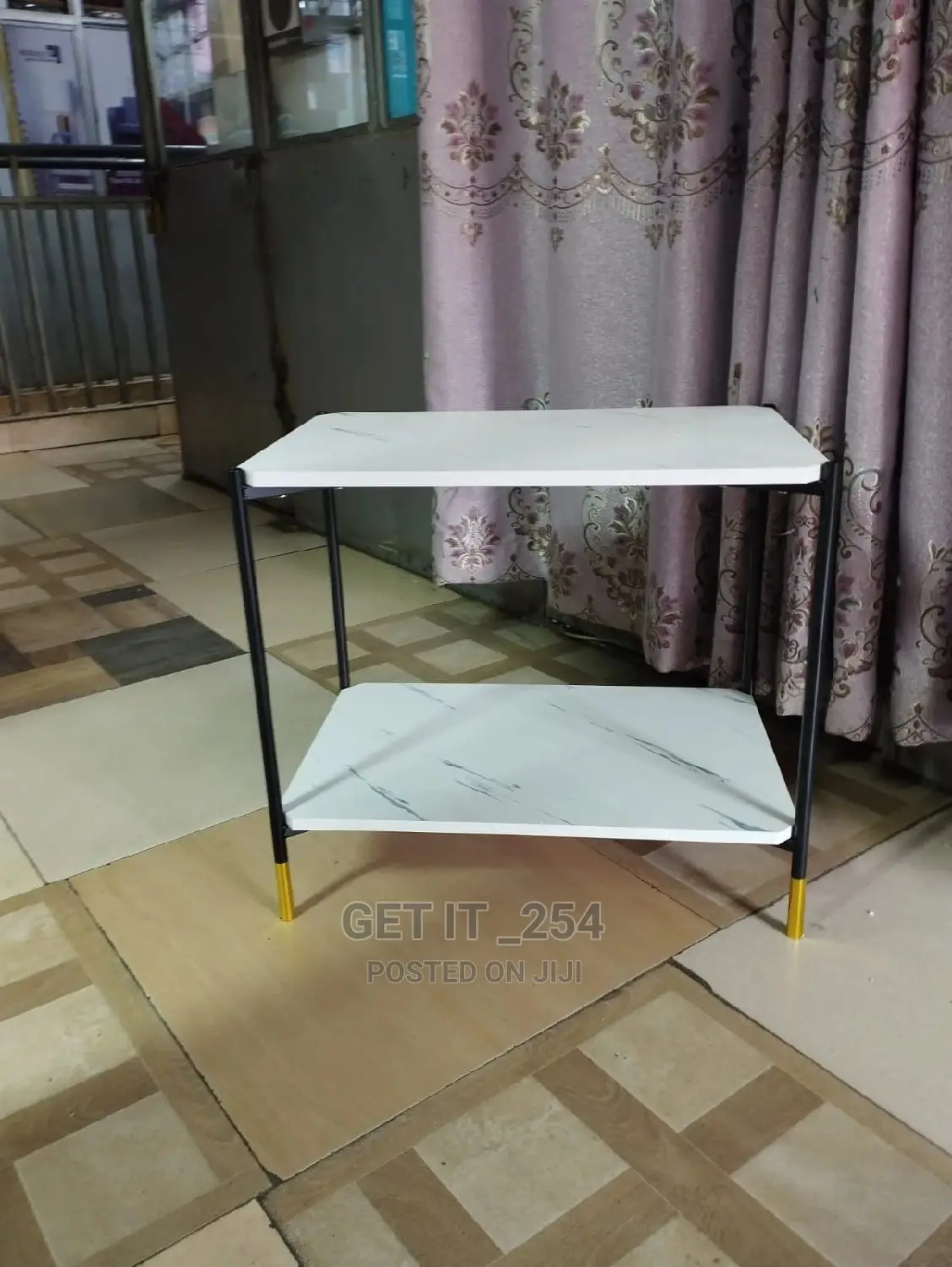 *Marble - Effect Coffee Table / Decor Table With Double