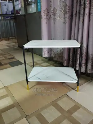 *Marble - Effect Coffee Table / Decor Table With Double