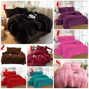 6pcs Luxury Design Velvet Plush Fluffy Duvet