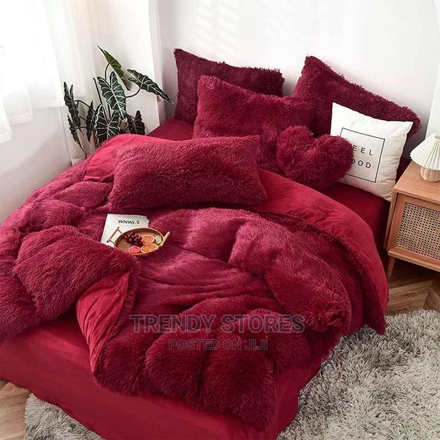 6pcs Luxury Design Velvet Plush Fluffy Duvet - main view