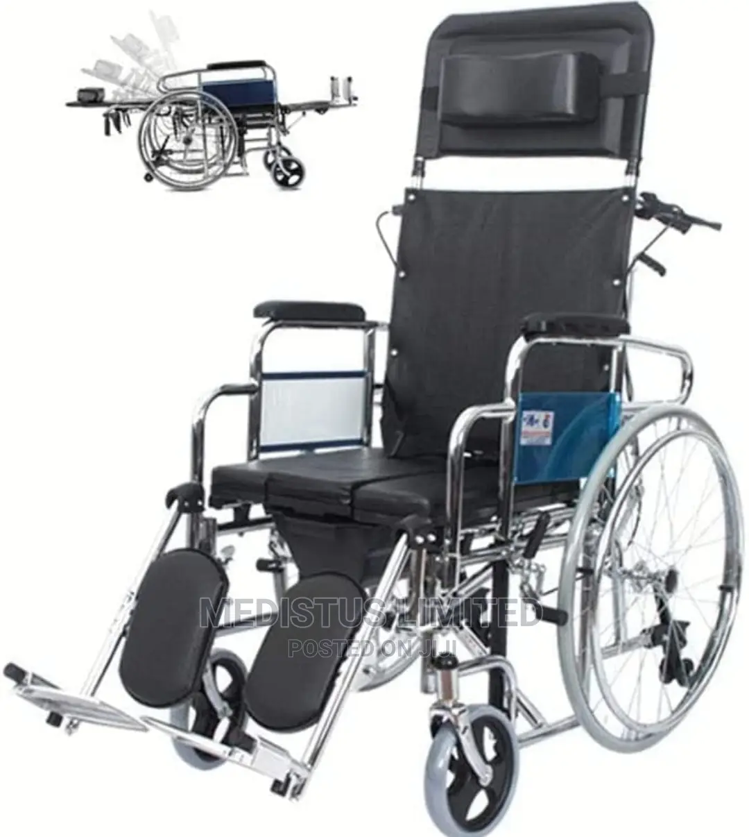 Reclining Commode Wheelchair