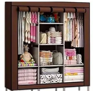 Portable Solid Wood Wardrobe Cloth Rack