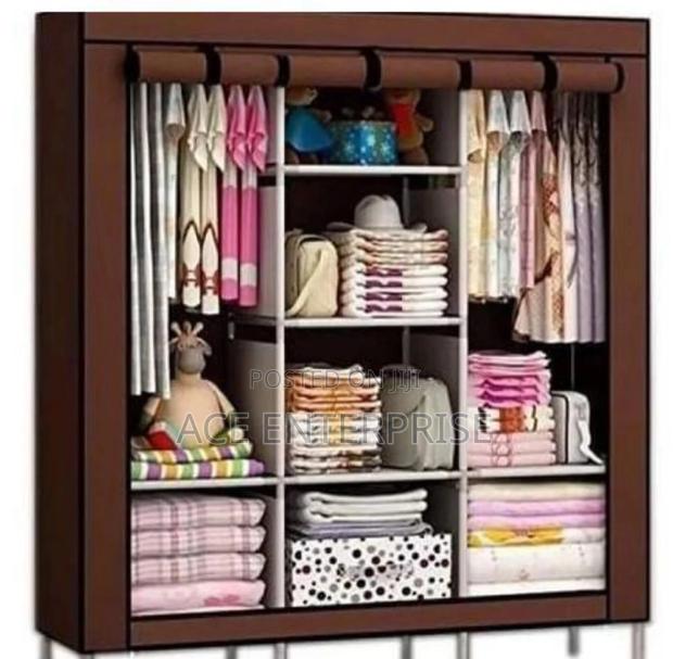 Portable Solid Wood Wardrobe Cloth Rack - main view