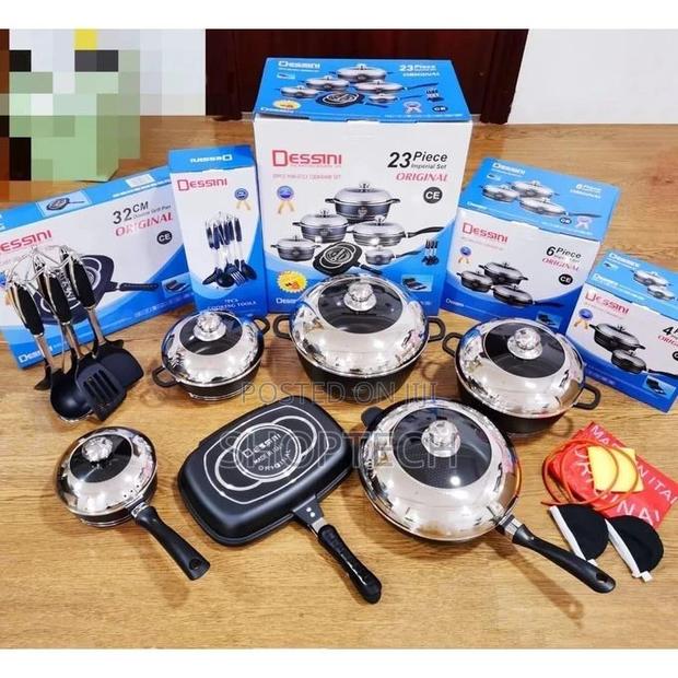 Dessini Die Cast Aluminium Set - 23 Pcs Cookware Set
