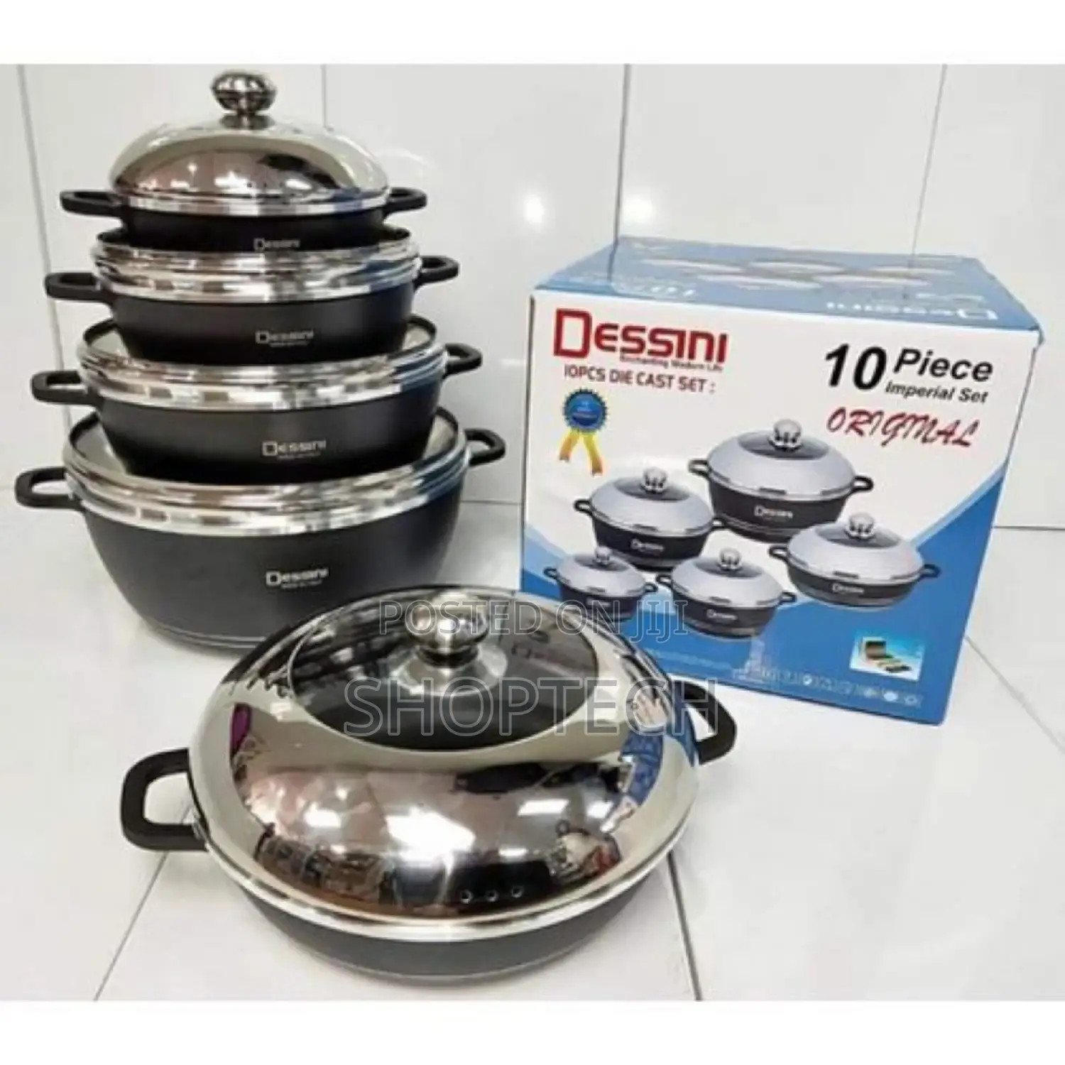 Dessini 10pcs Nonstick Cooking Set Cookware Set Italy Made