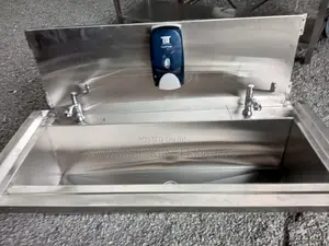 Scrub Sink With Taps and Soap Dispenser