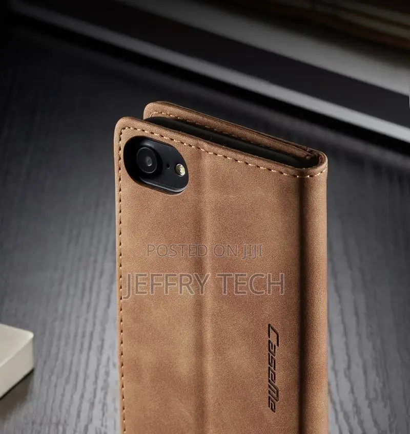 Leather Case Flip Cover for iPhone SE 2016 2020 2022 Luxury