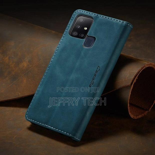 Case for Samsung Galaxy A21S Luxury Magnetic Flip Cover Lea - thumbnail 3