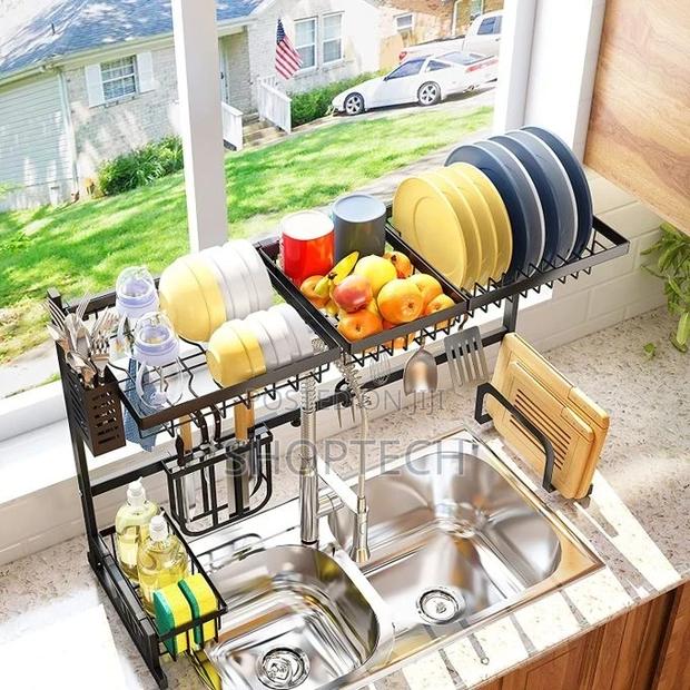 Generic 2 TIER Stainless Over the Sink Dish Drying Rack - main view