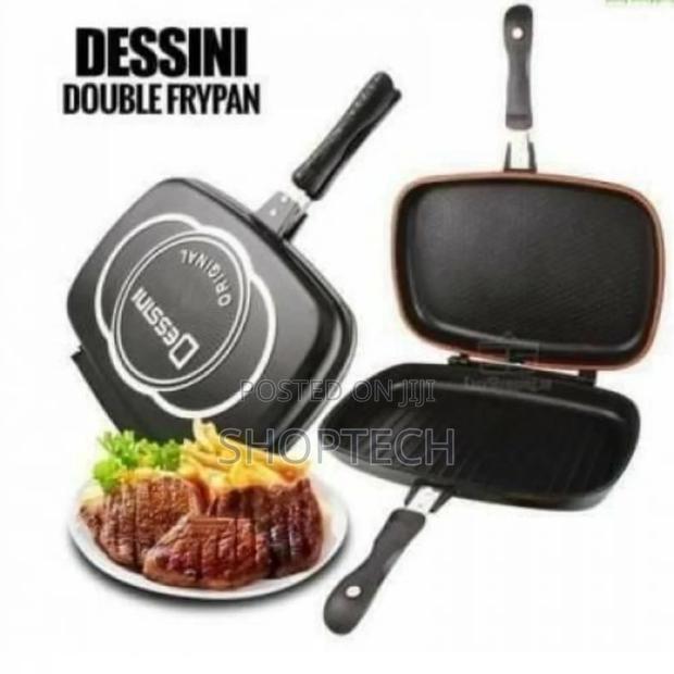 Dessini Amazing Double Grill Non-Stick Pan 36cm - Black - main view