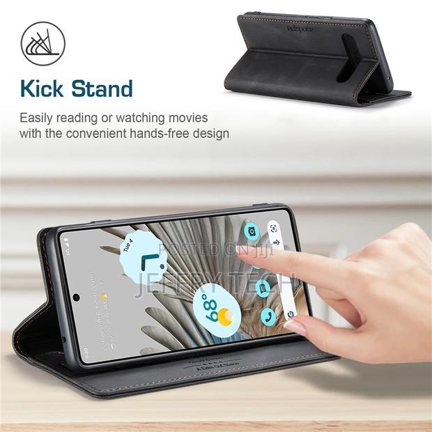 Pixel 6 Case Flip Leather Phone Cover for Google Pixel 7pro - thumbnail 4
