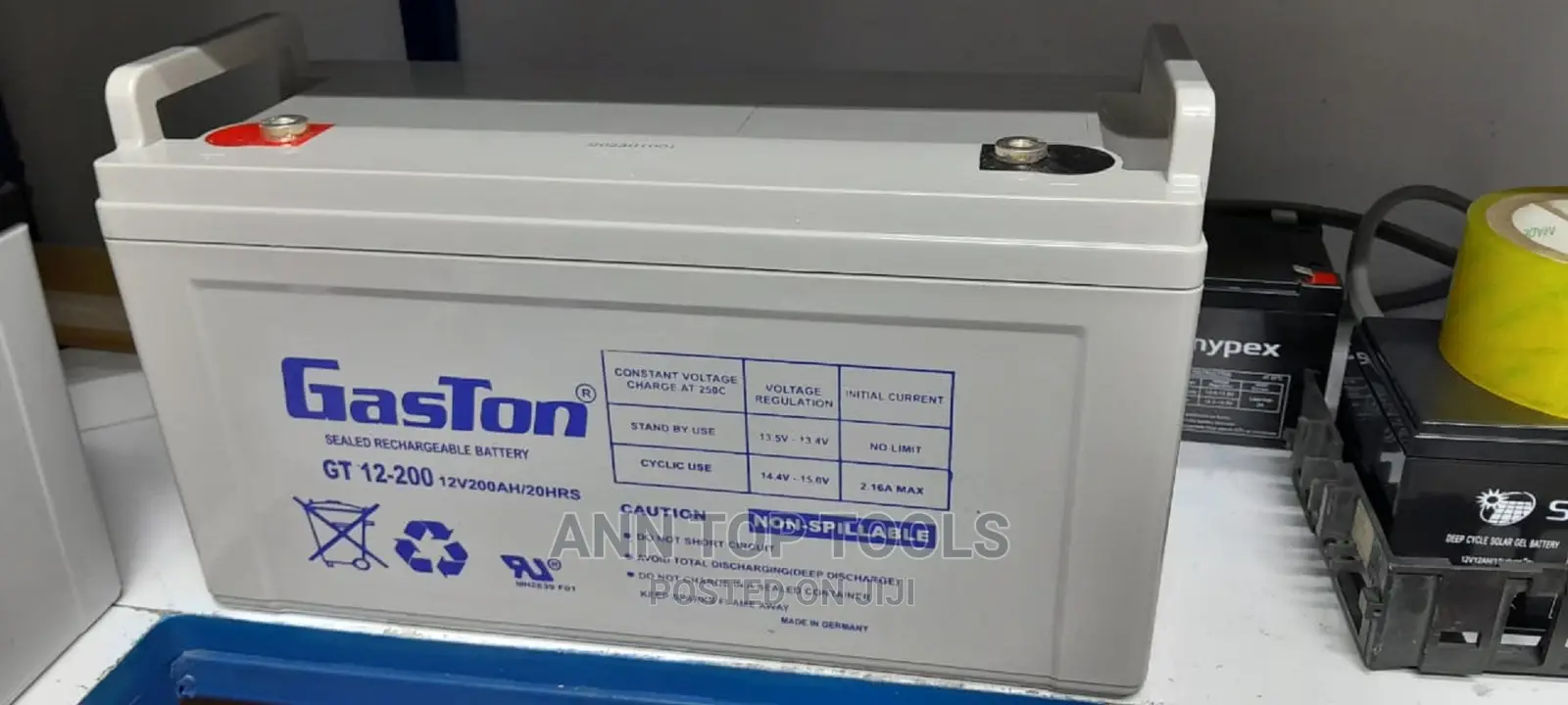 Gaston 200ah Solar Gel Battery