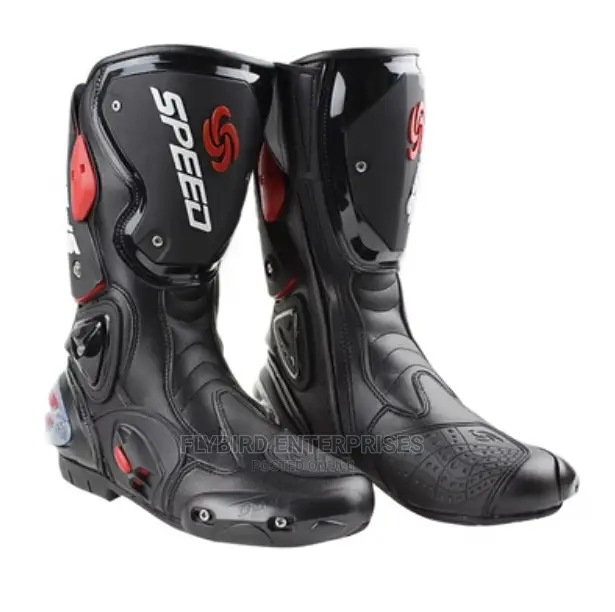 Motorcycle Motocross Riding Racing Safety Boots Hi-Cut