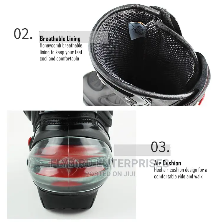 Motorcycle Motocross Riding Racing Safety Boots Hi-Cut