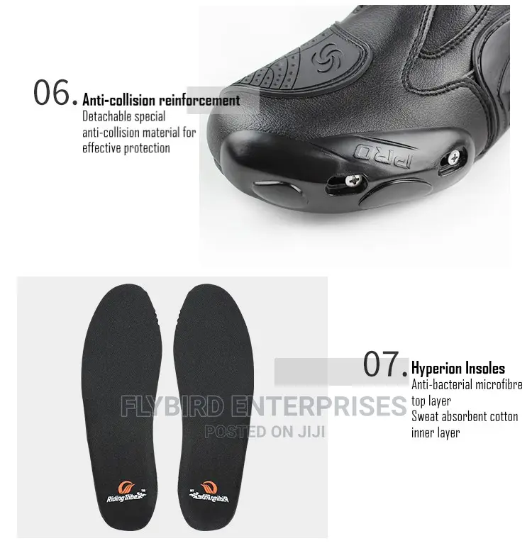 Motorcycle Motocross Riding Racing Safety Boots Hi-Cut