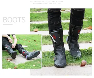 Motorcycle Motocross Riding Racing Safety Boots Hi-Cut