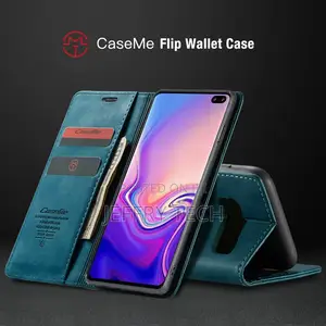 Caseme Retro Leather Case for Samsung Galaxy S10 Book Style