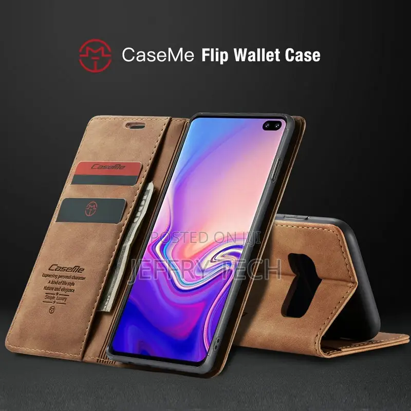 Caseme Retro Leather Case for Samsung Galaxy S10 Book Style